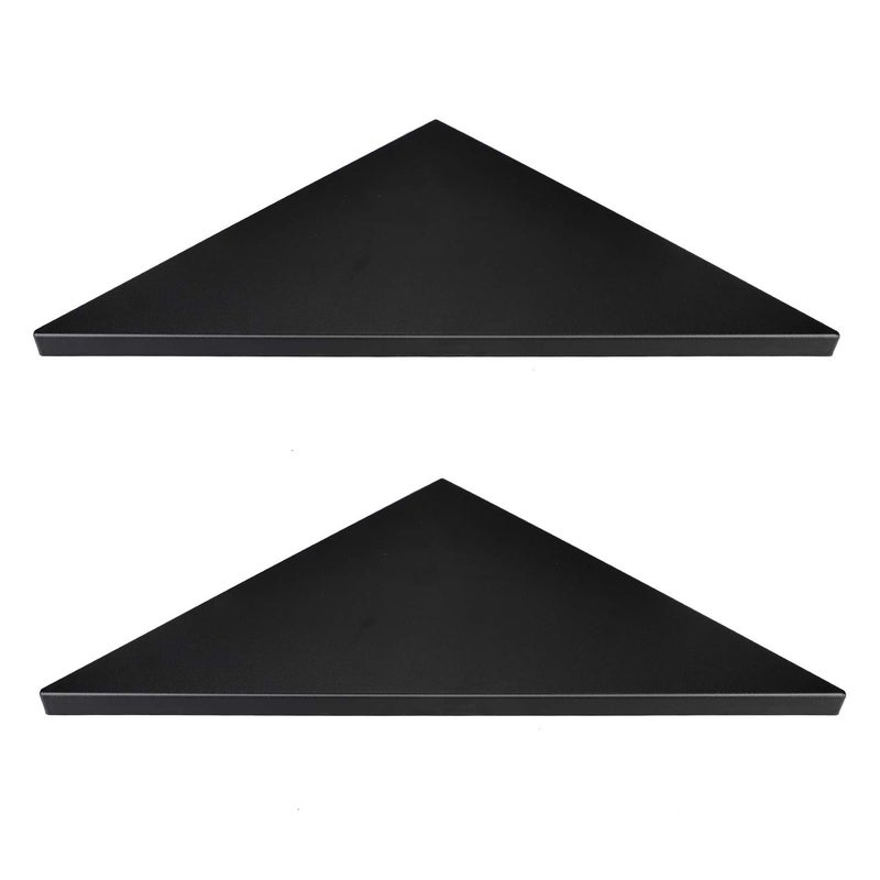 evron Corner Mounting Shelf,Easy to Install Wall Corner Shelf,Frosting Pattern Right-Angled,Set of 2 - Image 1